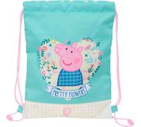 Sac à dos avec lanières Peppa Pig Pretty flowers Jaune menthe 26 x 34 x 1 cm
