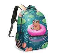 Sac à dos avec motif cochon d'Inde et lunettes de soleil 40,6 cm imprimé sur toute la surface - Sac à dos d'école pour enfants - Sac de plage fantaisie d'été, 10, L, Décontracté