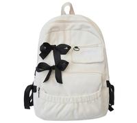 Sac à dos avec nœud pour filles, coquette en velours côtelé, joli sac d'école esthétique pour les voyages scolaires en plein air, coquette, mignon, sacs à dos pour, livre