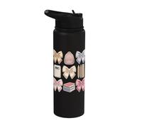 Sac à dos avec nœuds pastel mignons pour la rentrée scolaire Stainless Steel Insulated Water Bottle
