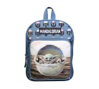 Sac à dos avec poche baby yoda star wars / the mandalorian bleu TU