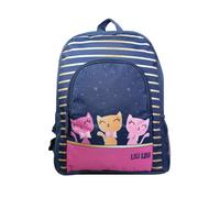 Sac à dos avec poche lili lou chat bleu TU