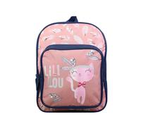 Sac à dos avec poche lili lou chat rose TU