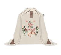 Sac à dos avec pochette Alba la vie est plus jolie | Sac de Gym et Sport, Sac Doudou Enfant Cadeau Fête des Mères Anniversaire Soeur Noël Tata Marraine