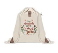 Sac à dos avec pochette Annabelle la vie est plus jolie | Sac de Gym et Sport, Sac Doudou Enfant Cadeau Fête des Mères Anniversaire Soeur Noël Tata Marraine