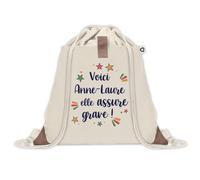 Sac à dos avec pochette Anne-Laure elle assure grave ! | Sac de Gym et Sport, Sac Doudou Enfant Cadeau Fête des Mères Anniversaire Soeur Noël Tata Marraine