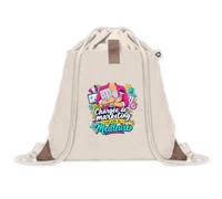 Sac à Dos avec Pochette Avant Beige Chargee de Marketing C'est juste la Meilleure Métier | Sac de Sport 220 g/m² avec 50% de Coton Recyclé Poche Velcro 8 L | Gym Piscine École