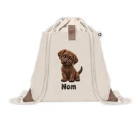 Sac à Dos avec Pochette Avant Beige Chesapeake Bay Retriever | Sac de Sport 220 g/m² avec 50% de Coton Recyclé Poche à Scratch 8 L | Gym Piscine École Propriétaire Chien