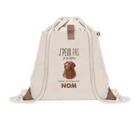 Sac à Dos avec Pochette Avant Beige Chesapeake Bay Retriever | Sac de Sport 220 g/m² avec 50% de Coton Recyclé Poche à Scratch 8 L | Gym Piscine École Propriétaire Chien