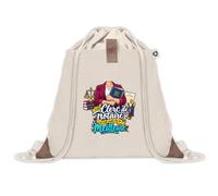 Sac à Dos avec Pochette Avant Beige Clerc de Notaire C'est juste la Meilleure Métier | Sac de Sport 220 g/m² avec 50% de Coton Recyclé Poche Velcro 8 L | Gym Piscine École