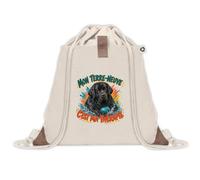 Sac à Dos avec Pochette Avant Beige Mon Terre-Neuve c'est ma thérapie | Sac de Sport 220 g/m² avec 50% de Coton Recyclé Poche Velcro 8 L | Gym Piscine École