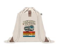 Sac à Dos avec Pochette Avant Beige Pourquoi Je Rale Chauffeur de Bus Pourquoi je râle homme | Sac de Sport 220 g/m² avec 50% de Coton Recyclé Poche Velcro 8 L | Gym Piscine École