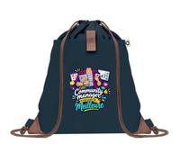 Sac à Dos avec Pochette Avant Bleu Marine Community Manager C'est juste la Meilleure Métier | Sac de Sport 220 g/m² avec 50% de Coton Recyclé Poche Velcro 8 L | Gym Piscine École
