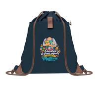 Sac à Dos avec Pochette Avant Bleu Marine Educatrice de Jeunes Enfants C'est juste la Meilleure Métier | Sac de Sport 220 g/m² avec 50% de Coton Recyclé Poche Velcro 8 L | Gym Piscine École
