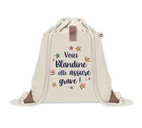 Sac à dos avec pochette Blandine elle assure grave ! | Sac de Gym et Sport, Sac Doudou Enfant Cadeau Fête des Mères Anniversaire Soeur Noël Tata Marraine