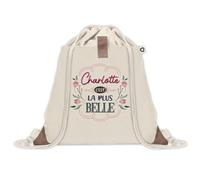 Sac à dos avec pochette Charlotte la plus belle | Sac de Gym et Sport, Sac Doudou Enfant Cadeau Fête des Mères Anniversaire Soeur Noël Tata Marraine