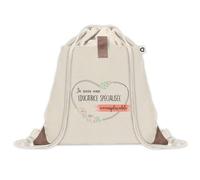 Sac à dos avec pochette Éducatrice Spécialisée Irremplaçable | Sac de Sport et Gym avec cordelettes en Toile | Idée Cadeau Collègue Noël Anniversaire | Sac Doudou