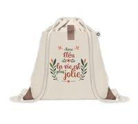 Sac à dos avec pochette Elena la vie est plus jolie | Sac de Gym et Sport, Sac Doudou Enfant Cadeau Fête des Mères Anniversaire Soeur Noël Tata Marraine