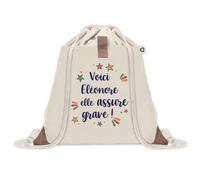 Sac à dos avec pochette Eléonore elle assure grave ! | Sac de Gym et Sport, Sac Doudou Enfant Cadeau Fête des Mères Anniversaire Soeur Noël Tata Marraine