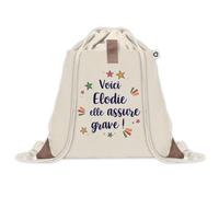 Sac à dos avec pochette Elodie elle assure grave ! | Sac de Gym et Sport, Sac Doudou Enfant Cadeau Fête des Mères Anniversaire Soeur Noël Tata Marraine