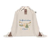 Sac à Dos avec Pochette Gaspard : Les affaires de rechange | Sac Crèche École Maternelle Petite Section | Coton Recyclé 8 L Poche à Scratch | Cadeau Rentrée Garçon