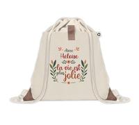 Sac à dos avec pochette Héloïse la vie est plus jolie | Sac de Gym et Sport, Sac Doudou Enfant Cadeau Fête des Mères Anniversaire Soeur Noël Tata Marraine