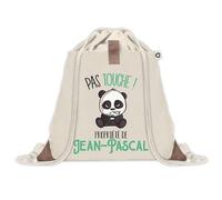 Sac à dos avec pochette Jean-Pascal Pas Touche Panda | Sac de Sport et Gym avec cordelettes en Toile | Idée Cadeau Collègue Noël Anniversaire | Sac Doudou