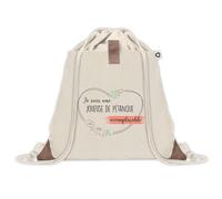 Sac à dos avec pochette Joueuse de Pétanque Irremplaçable | Sac de Sport et Gym avec cordelettes en Toile | Idée Cadeau Collègue Noël Anniversaire | Sac Doudou