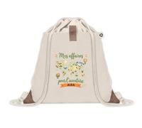 Sac à Dos avec Pochette Les affaires pour l'aventure d'Alba | Sac Crèche École Maternelle Petite Section | Coton Recyclé 8 L Poche à Scratch | Cadeau Rentrée Fille