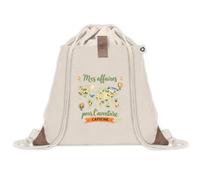 Sac à Dos avec Pochette Les affaires pour l'aventure de Capucine | Sac Crèche École Maternelle Petite Section | Coton Recyclé 8 L Poche Velcro | Cadeau Rentrée Fille