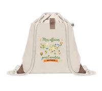 Sac à Dos avec Pochette Les affaires pour l'aventure de Mathilde | Sac Crèche École Maternelle Petite Section | Coton Recyclé 8 L Poche Velcro | Cadeau Rentrée Fille