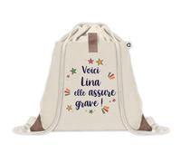 Sac à dos avec pochette Lina elle assure grave ! | Sac de Gym et Sport, Sac Doudou Enfant Cadeau Fête des Mères Anniversaire Soeur Noël Tata Marraine