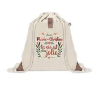 Sac à dos avec pochette Marie-Christine la vie est plus jolie | Sac de Gym et Sport, Sac Doudou Enfant Cadeau Fête des Mères Anniversaire Soeur Noël Tata Marraine