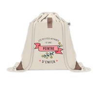 Sac à dos avec pochette Peintre Les Affaires d'Enfer | Sac de Sport et Gym avec cordelettes en Toile | Idée Cadeau Collègue Noël Anniversaire | Sac Doudou