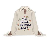 Sac à dos avec pochette Rachel elle assure grave ! | Sac de Gym et Sport, Sac Doudou Enfant Cadeau Fête des Mères Anniversaire Soeur Noël Tata Marraine