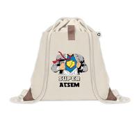 Sac à dos avec pochette Super Atsem | Sac de Sport et Gym avec cordelettes en Toile | Idée Cadeau Collègue Noël Anniversaire | Sac Doudou