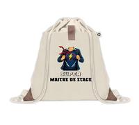 Sac à dos avec pochette Super Maître D'Hôtel | Sac de Sport et Gym avec cordelettes en Toile sac doudou cadeau fêtes de mères noël