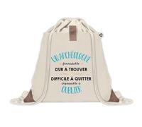 Sac à dos avec pochette Un Archéologue Formidable | Sac de Sport et Gym avec cordelettes en Toile | Idée Cadeau Collègue Noël Anniversaire | Sac Doudou