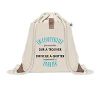 Sac à dos avec pochette Un Charpentier Formidable | Sac de Sport et Gym avec cordelettes en Toile | Idée Cadeau Collègue Noël Anniversaire | Sac Doudou