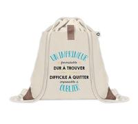 Sac à dos avec pochette Un Imprimeur Formidable | Sac de Sport et Gym avec cordelettes en Toile | Idée Cadeau Collègue Noël Anniversaire | Sac Doudou