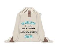 Sac à dos avec pochette Un Ingénieur Formidable | Sac de Sport et Gym avec cordelettes en Toile | Idée Cadeau Collègue Noël Anniversaire | Sac Doudou