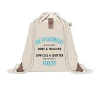 Sac à dos avec pochette Une Gestionnaire Formidable | Sac de Sport et Gym avec cordelettes en Toile | Idée Cadeau Collègue Noël Anniversaire | Sac Doudou