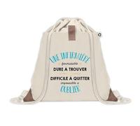 Sac à dos avec pochette Une Infirmière Formidable | Sac de Sport et Gym avec cordelettes en Toile | Idée Cadeau Collègue Noël Anniversaire | Sac Doudou