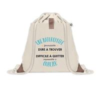 Sac à dos avec pochette Une Naturopathe Formidable | Sac de Sport et Gym avec cordelettes en Toile | Idée Cadeau Collègue Noël Anniversaire | Sac Doudou