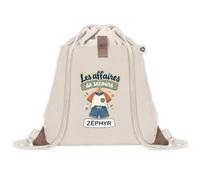 Sac à Dos avec Pochette Zéphyr : Les affaires de secours - garçon | Sac Crèche École Maternelle Petite Section | Coton Recyclé 8 L Poche Velcro | Cadeau Rentrée