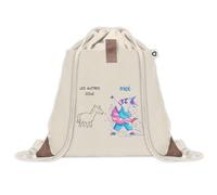 Sac à dos avec pochette Zouz Les Autres vs Moi | Sac de Sport et Gym avec cordelettes en Toile | Idée Cadeau Collègue Noël Anniversaire | Sac Doudou