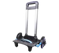 Sac à dos avec poignée télescopique pour 6 mains - Chariot pliable pour cartable d'école - Avec poignée télescopique