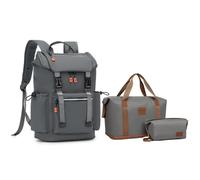 Sac à Dos avec Sac de Voyage avec Trousse de Maquillage en Polyester Sac de Voyage pour Voyage / Affaire / Scolaire Gris