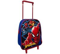 Sac à dos avec trolley sac pour la maternelle sac à dos 28 cm avec roues et poignée extensible, Spiderman, 28 cm