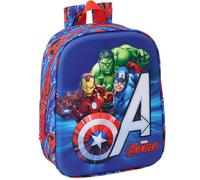 Sac à dos Avengers Marvel 3D maternelle 27 cm - bleu, 1 compartiment zippé